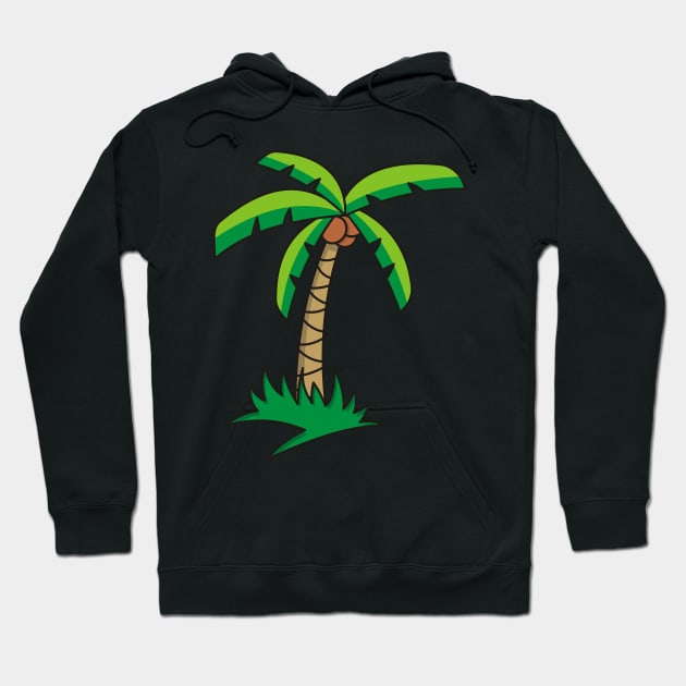 Palm Tree Cartoon Hoodie by sifis